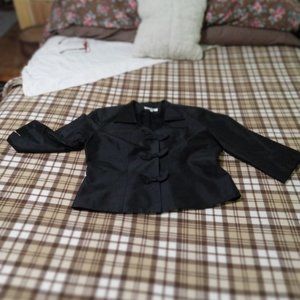 Ladies Black Silk Blazer. Sweet, sexy, Oh, So cute!